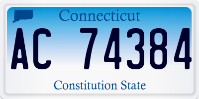 CT license plate AC74384
