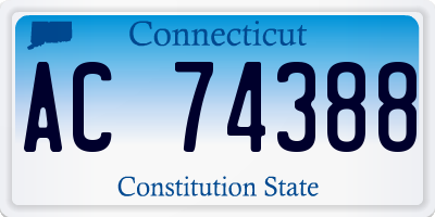 CT license plate AC74388