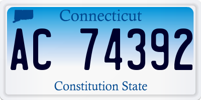 CT license plate AC74392