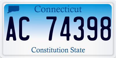 CT license plate AC74398