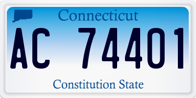 CT license plate AC74401