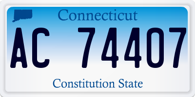 CT license plate AC74407