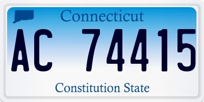 CT license plate AC74415