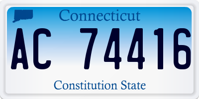 CT license plate AC74416