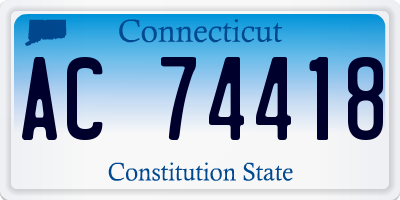 CT license plate AC74418