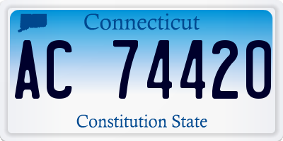 CT license plate AC74420