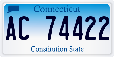 CT license plate AC74422