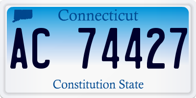 CT license plate AC74427