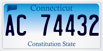CT license plate AC74432