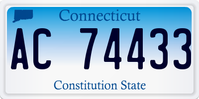 CT license plate AC74433