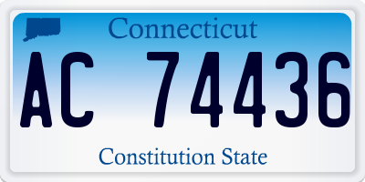 CT license plate AC74436