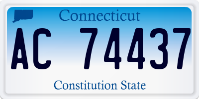 CT license plate AC74437