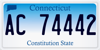 CT license plate AC74442