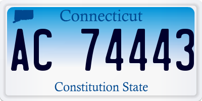 CT license plate AC74443