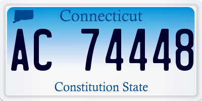 CT license plate AC74448