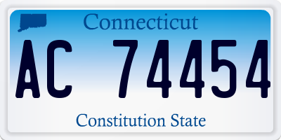 CT license plate AC74454