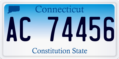 CT license plate AC74456