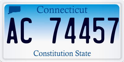 CT license plate AC74457