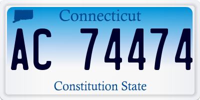 CT license plate AC74474