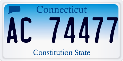 CT license plate AC74477