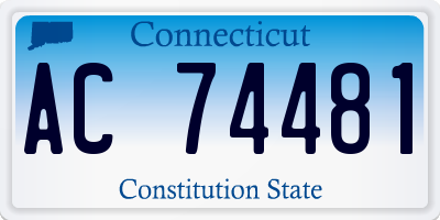 CT license plate AC74481