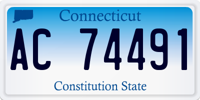 CT license plate AC74491