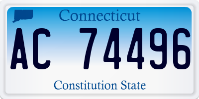 CT license plate AC74496