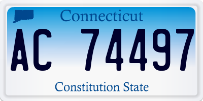 CT license plate AC74497