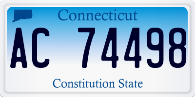 CT license plate AC74498