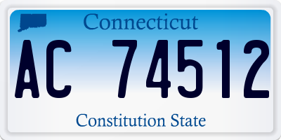 CT license plate AC74512