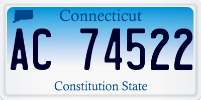 CT license plate AC74522