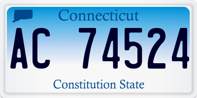 CT license plate AC74524