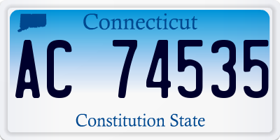 CT license plate AC74535