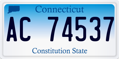 CT license plate AC74537