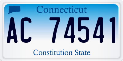 CT license plate AC74541