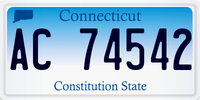CT license plate AC74542