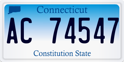 CT license plate AC74547