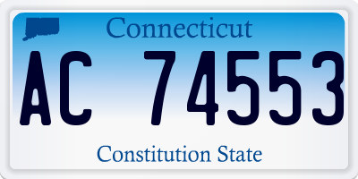 CT license plate AC74553