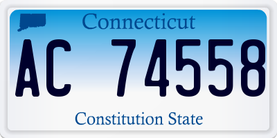 CT license plate AC74558