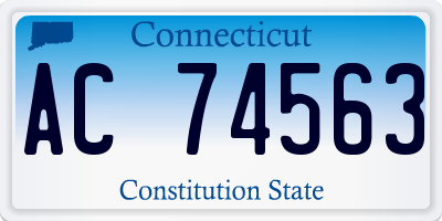 CT license plate AC74563