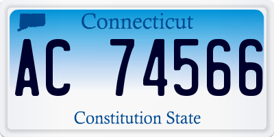 CT license plate AC74566