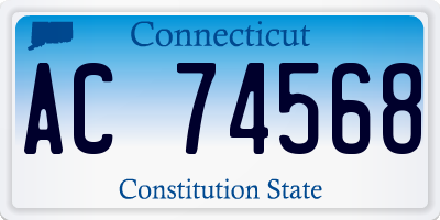 CT license plate AC74568
