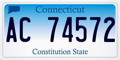 CT license plate AC74572