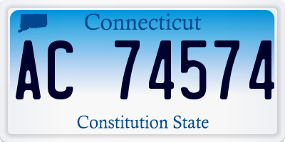 CT license plate AC74574