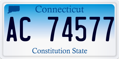 CT license plate AC74577