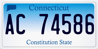 CT license plate AC74586