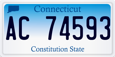 CT license plate AC74593