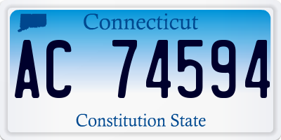 CT license plate AC74594
