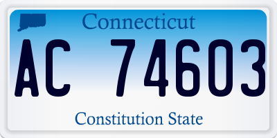 CT license plate AC74603