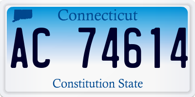 CT license plate AC74614